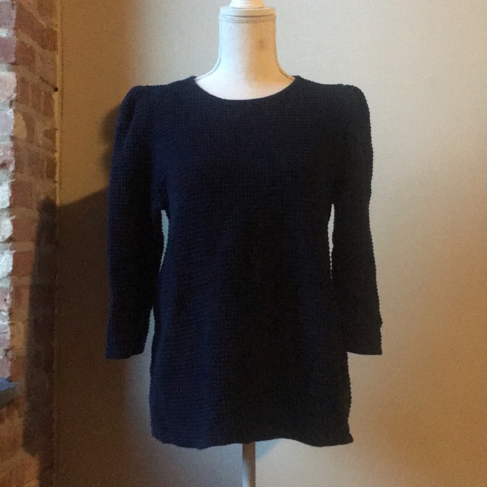 COS popcorn stitch 1/2 sleeve cotton sweater